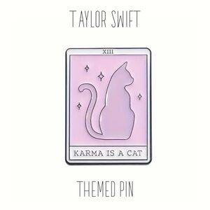 Taylor Swift Themed + Tarot Card Inspired Enamel Pin Karma Cat Midnights NEW